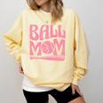 Baseball Mom Pride Heart And Bat Love Game Day Comfort Colors Sweatshirt Blue Spruce