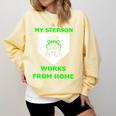 Baseball Mom Quote My Stepson Works From Home Comfort Colors Sweatshirt Blue Spruce Baseball Mom Quote My Stepson Works From Home Comfort Colors Sweatshirt Blue Spruce