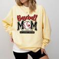 Baseball Mom Red Varsity Baseball Mama Cute Mother's Day Comfort Colors Sweatshirt Blue Spruce
