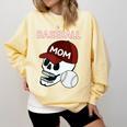 Baseball Mom Skull Sports Skeleton Comfort Colors Sweatshirt Blue Spruce