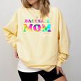 Baseball Mom Squad Tie Dye Cute Ball Mom Comfort Colors Sweatshirt Blue Spruce