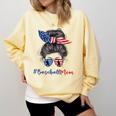 Baseball Mom USA American Flag 4th Of July Comfort Colors Sweatshirt Blue Spruce Baseball Mom USA American Flag 4th Of July Comfort Colors Sweatshirt Blue Spruce