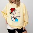 Baseball Mom Woman Baseball Sport Lover Comfort Colors Sweatshirt Blue Spruce