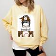 Baseball Mom Women Messy Bun Leopard Mother's Day Comfort Colors Sweatshirt Blue Spruce Baseball Mom Women Messy Bun Leopard Mother's Day Comfort Colors Sweatshirt Blue Spruce