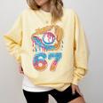 Baseball Player 67 Number 67th Sports Ice Cream Drip Comfort Colors Sweatshirt Blue Spruce