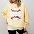 Baseball Red Stitches Sport Graphic 6432 Comfort Colors Sweatshirt Blue Spruce Baseball Red Stitches Sport Graphic 6432 Comfort Colors Sweatshirt Blue Spruce