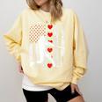Baseball Silhouette Heart USA Flag Hearts American Boys Kids Comfort Colors Sweatshirt Blue Spruce