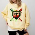 Baseball Six Seven 67 Meme Ice Cream Drip Xmas Men Women Comfort Colors Sweatshirt Blue Spruce Baseball Six Seven 67 Meme Ice Cream Drip Xmas Men Women Comfort Colors Sweatshirt Blue Spruce