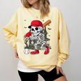 Baseball Skeleton Halloween Playing Comfort Colors Sweatshirt Blue Spruce Baseball Skeleton Halloween Playing Comfort Colors Sweatshirt Blue Spruce