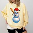Baseball Snowman Merry Christmas Xmas Pajamas Men Women Kids Comfort Colors Sweatshirt Blue Spruce Baseball Snowman Merry Christmas Xmas Pajamas Men Women Kids Comfort Colors Sweatshirt Blue Spruce