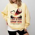Baseball Valentine Forever On Deck For You Comfort Colors Sweatshirt Blue Spruce