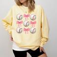 Baseballs And Bows Coquette Baseball Mom Baseball Coach Girl Comfort Colors Sweatshirt Blue Spruce Baseballs And Bows Coquette Baseball Mom Baseball Coach Girl Comfort Colors Sweatshirt Blue Spruce