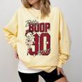 Betty Boop Baseball Logo Jersey With Stars Cute Cartoon Comfort Colors Sweatshirt Blue Spruce