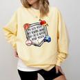 My Boy Might Not Always Swing But I Do Baseball Mom Mama Son Comfort Colors Sweatshirt Blue Spruce