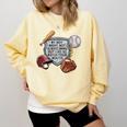 My Boy Might Not Always Swing Baseball Mom Premium Comfort Colors Sweatshirt Blue Spruce