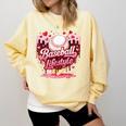 Boys Valentine Baseball Lifestyle Home Plate Ice-Cream Drip Comfort Colors Sweatshirt Blue Spruce