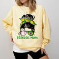 Brazil Baseball Mom Messy Bun Comfort Colors Sweatshirt Blue Spruce Brazil Baseball Mom Messy Bun Comfort Colors Sweatshirt Blue Spruce