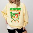 Bruh 67 Baseball Christmas Gingerbread Drip Number 67 Player Comfort Colors Sweatshirt Blue Spruce Bruh 67 Baseball Christmas Gingerbread Drip Number 67 Player Comfort Colors Sweatshirt Blue Spruce