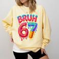 Bruh 67 Baseball Drip Number 67 Player 67th Birthday Comfort Colors Sweatshirt Blue Spruce Bruh 67 Baseball Drip Number 67 Player 67th Birthday Comfort Colors Sweatshirt Blue Spruce