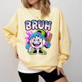 Bruh Baseball Drip Boys Youth Ice Cream Dripping Baseball Comfort Colors Sweatshirt Blue Spruce Bruh Baseball Drip Boys Youth Ice Cream Dripping Baseball Comfort Colors Sweatshirt Blue Spruce
