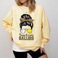 Busy Raising Ballers Tennis Baseball Mom Messy Bun Leopard Comfort Colors Sweatshirt Blue Spruce Busy Raising Ballers Tennis Baseball Mom Messy Bun Leopard Comfort Colors Sweatshirt Blue Spruce