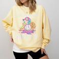 Calm Your Mitts Baseball Ice Cream Drip Crossed Bats Sport Comfort Colors Sweatshirt Blue Spruce