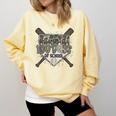 Camo 100 Days Of School Baseball Home Plate Drip Boy Kids Comfort Colors Sweatshirt Blue Spruce