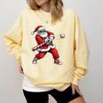 Christmas Baseball Player Santa Xmas Boys Men Toddler Comfort Colors Sweatshirt Blue Spruce
