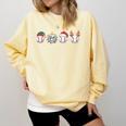 Christmas Baseball Player X-Mas Balls Comfort Colors Sweatshirt Blue Spruce
