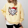 Christmas Baseball Santa Hat For Baseball Players Fans Comfort Colors Sweatshirt Blue Spruce Christmas Baseball Santa Hat For Baseball Players Fans Comfort Colors Sweatshirt Blue Spruce