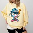 Cool Ice Cream Drip Baseball Drip For Boys Sports Kids Comfort Colors Sweatshirt Blue Spruce