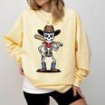 Cowboy Skeleton Baseball Halloween Graphic Comfort Colors Sweatshirt Blue Spruce Cowboy Skeleton Baseball Halloween Graphic Comfort Colors Sweatshirt Blue Spruce