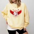 Cute Baseball &Cupid Wings Happy Valentines Boys Men Comfort Colors Sweatshirt Blue Spruce Cute Baseball &Cupid Wings Happy Valentines Boys Men Comfort Colors Sweatshirt Blue Spruce