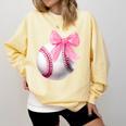Cute Coquette Baseball Pink Bow Player & Fan Girls Comfort Colors Sweatshirt Blue Spruce Cute Coquette Baseball Pink Bow Player & Fan Girls Comfort Colors Sweatshirt Blue Spruce
