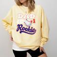 Dad Rookie Of Year 1st Birthday Baseball Theme Matching Comfort Colors Sweatshirt Blue Spruce