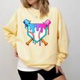 Dripping Baseball Pocket Respect The Drip Boys Baseball Comfort Colors Sweatshirt Blue Spruce