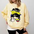 Ecuador Baseball Mom Ecuadorian Baseball Girl Comfort Colors Sweatshirt Blue Spruce