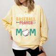 My Favorite Baseball Player Calls Me Mom Baseball Mom Premium Comfort Colors Sweatshirt Blue Spruce