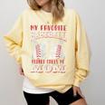 My Favorite Baseball Player Calls Me Mom Proud Baseball Mom Comfort Colors Sweatshirt Blue Spruce My Favorite Baseball Player Calls Me Mom Proud Baseball Mom Comfort Colors Sweatshirt Blue Spruce