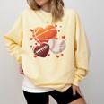 Football Basketball Baseball Heart Valentine Boys Men Kid Comfort Colors Sweatshirt Blue Spruce