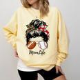Football Mom Baseball Mom Life Messy Bun Mom Of Both Comfort Colors Sweatshirt Blue Spruce Football Mom Baseball Mom Life Messy Bun Mom Of Both Comfort Colors Sweatshirt Blue Spruce