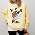 Football Soccer Baseball Mom For Women Comfort Colors Sweatshirt Blue Spruce