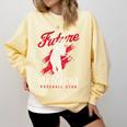 Future Matlacha Baseball Star Baseball Player Sports Theme Premium Tri-Blend Comfort Colors Sweatshirt Blue Spruce
