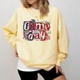 Game Day Baseball Leopard Coquette Bow Mama Mom Sister Comfort Colors Sweatshirt Blue Spruce Game Day Baseball Leopard Coquette Bow Mama Mom Sister Comfort Colors Sweatshirt Blue Spruce