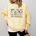 Game Day Just A Baseball Goose Cute Duck Team Sports Comfort Colors Sweatshirt Blue Spruce