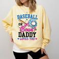 Gender Reveal Baseball Or Bows Daddy Loves You Comfort Colors Sweatshirt Blue Spruce Gender Reveal Baseball Or Bows Daddy Loves You Comfort Colors Sweatshirt Blue Spruce