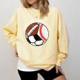 Gigi Of Ballers Baseball Soccer Football Gigi Comfort Colors Sweatshirt Blue Spruce