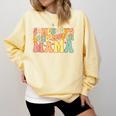 Groovy Somebody's Loud Mouth Mama Baseball Mom Mother's Day Comfort Colors Sweatshirt Blue Spruce