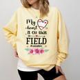 My Heart Is On That Field Ball Nana Baseball Mom Comfort Colors Sweatshirt Blue Spruce My Heart Is On That Field Ball Nana Baseball Mom Comfort Colors Sweatshirt Blue Spruce