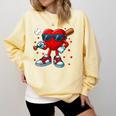 Heart Love Baseball Valentine Outfit Men Boy Comfort Colors Sweatshirt Blue Spruce Heart Love Baseball Valentine Outfit Men Boy Comfort Colors Sweatshirt Blue Spruce